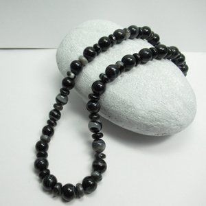Black Lace Agate bead Necklace